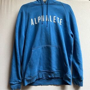 Alphalete Blue Logo Hoodie Pullover Sweatshirt Sz M